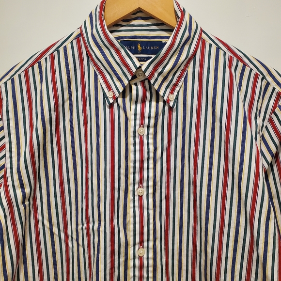 Ralph Lauren Other - Ralph Lauren 120s Two Ply Classic Stripe Button Down Shirt 15 1/2 39 Mens